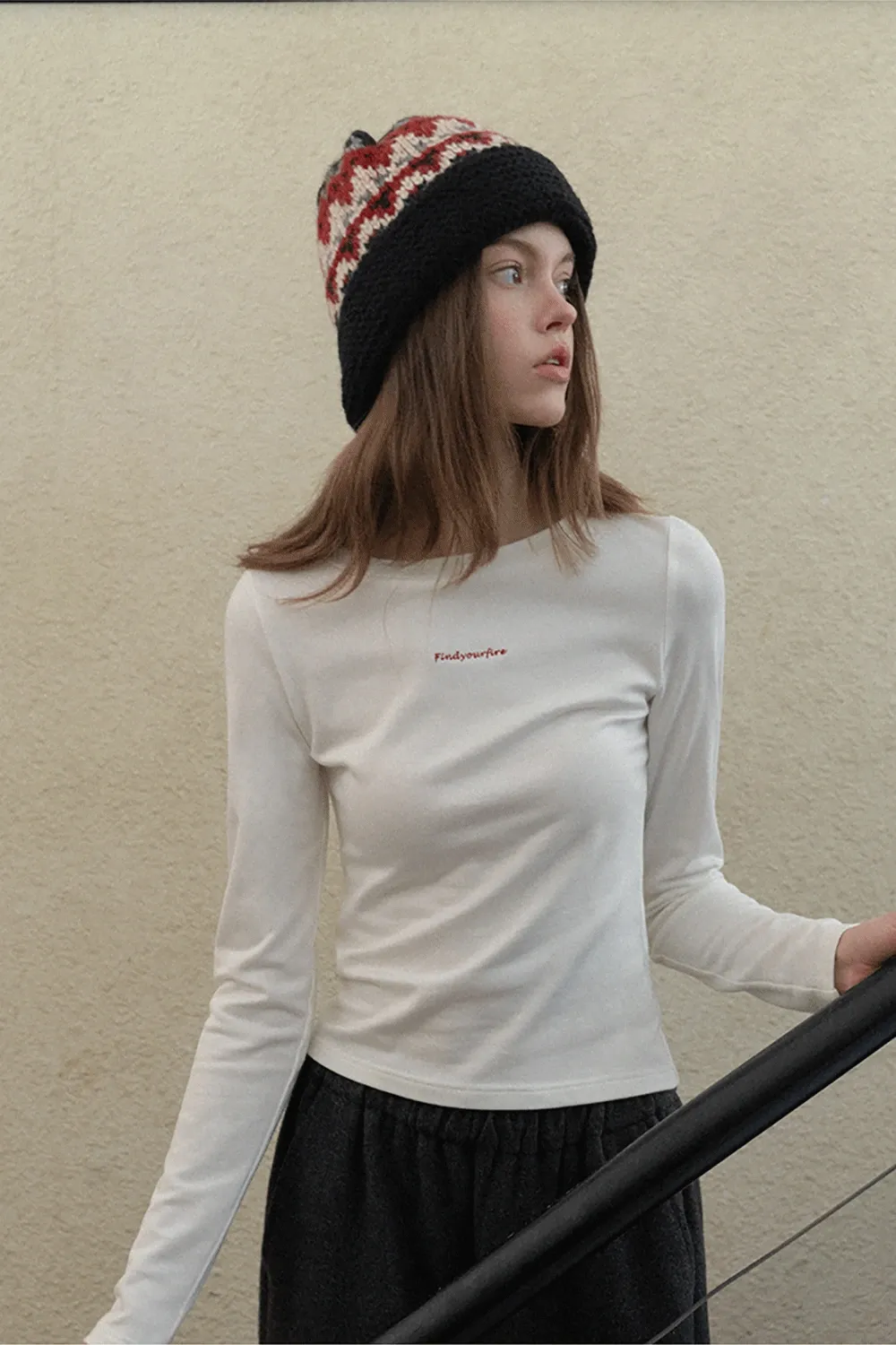 Japanese Vintage Jacquard Wool Blend Beret