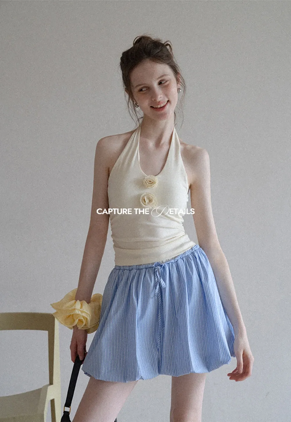 Women’s Rosette Halter Knit Tank