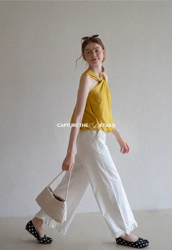 Women’s Ruffle Hem Wide-Leg Pants