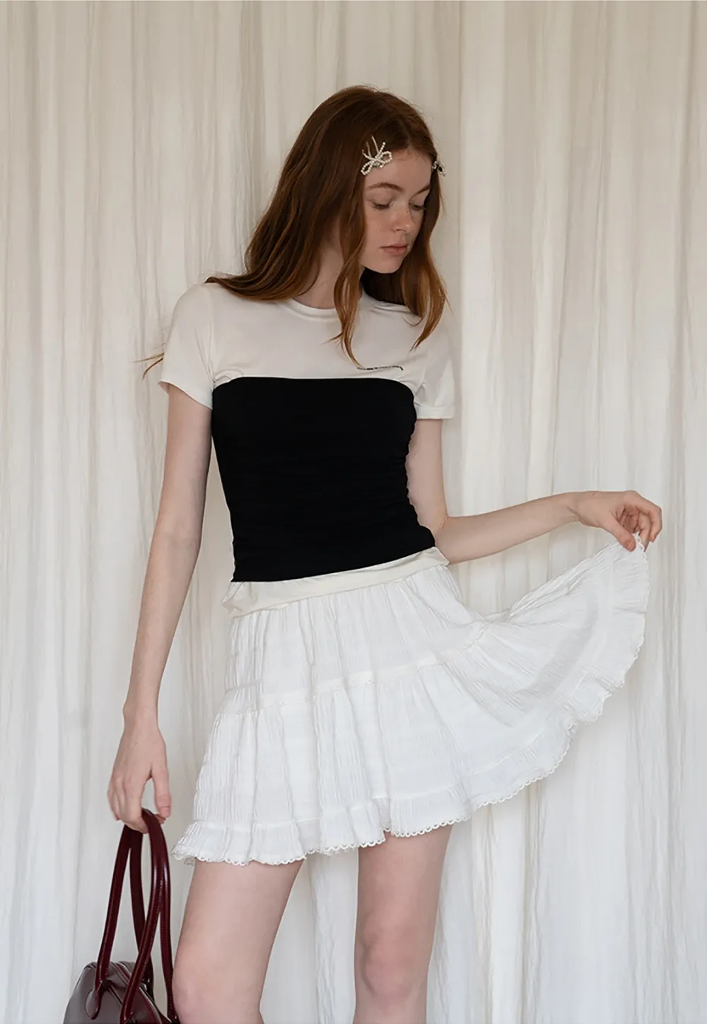 Black and White Contrast Tee