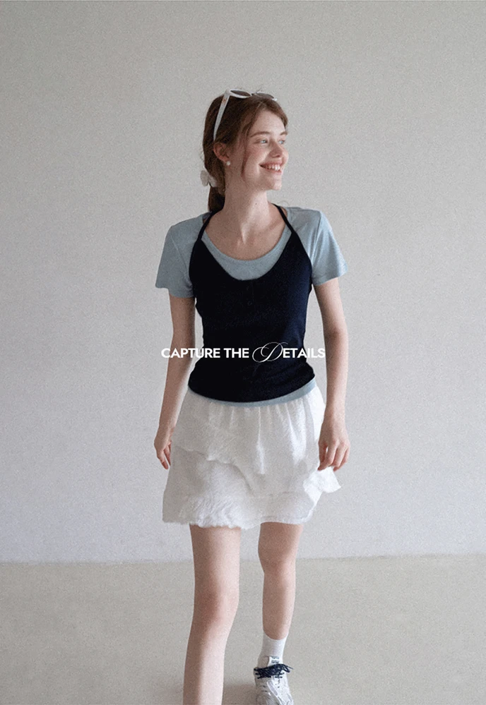 Women’s Asymmetrical Ruffle Mini Skirt