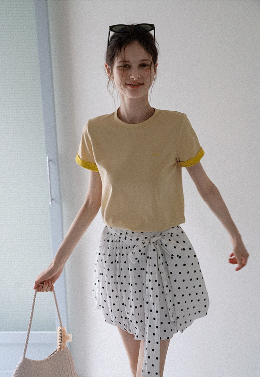 Women's Contrast Trim Crewneck T-Shirt