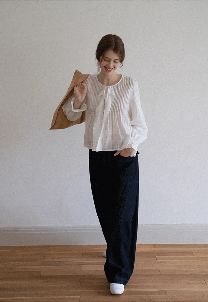 Women Wide‑Leg Denim Pants