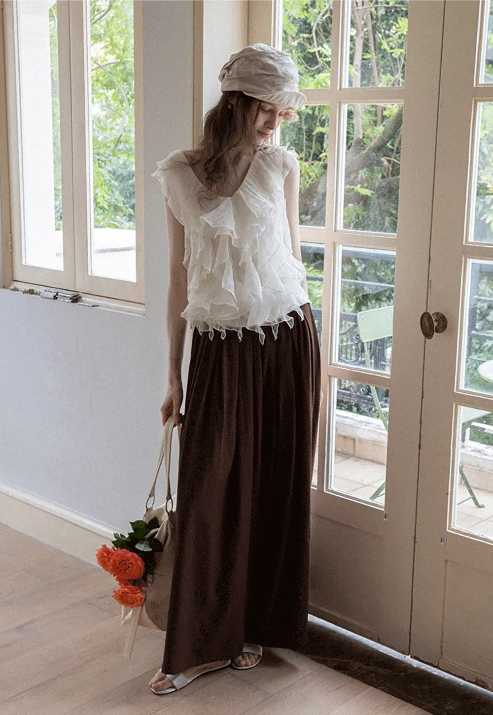 Women’s High Waist Pleated Wide Leg Pants
