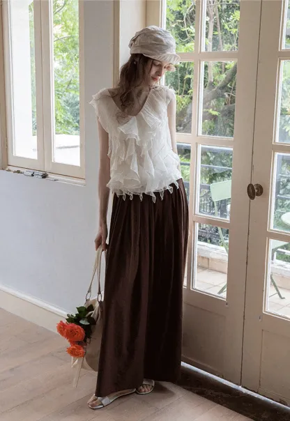 Women’s High Waist Pleated Wide Leg Pants