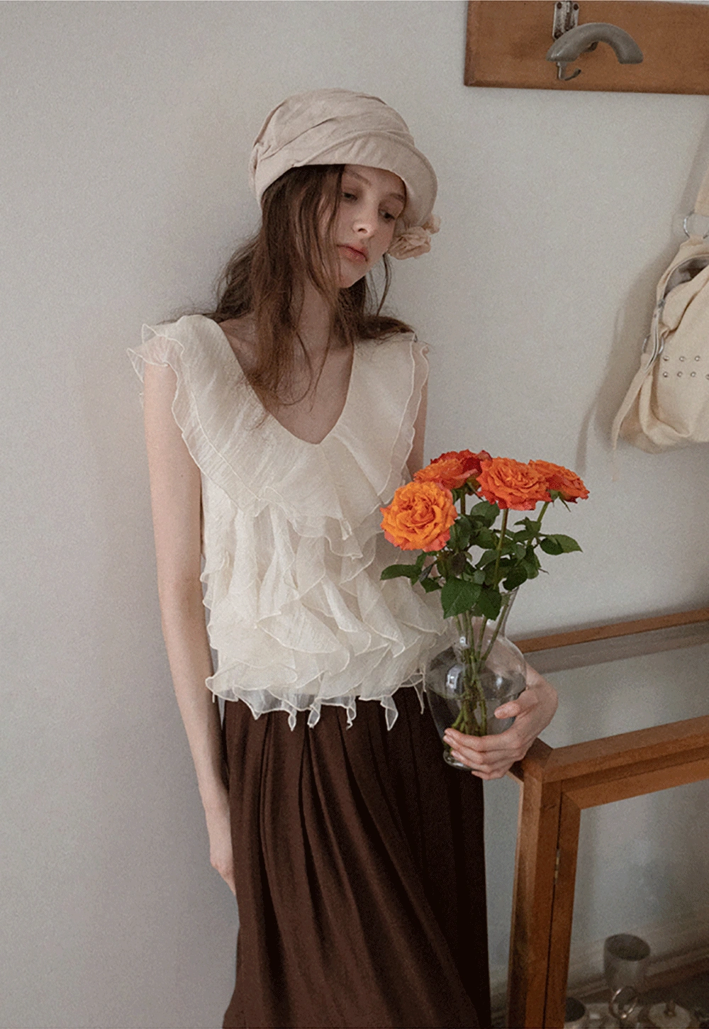 Women's Ruffle Layer Sleeveless Tank Top