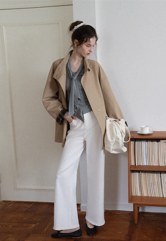 Wide Leg Jeans with Scarf Belt