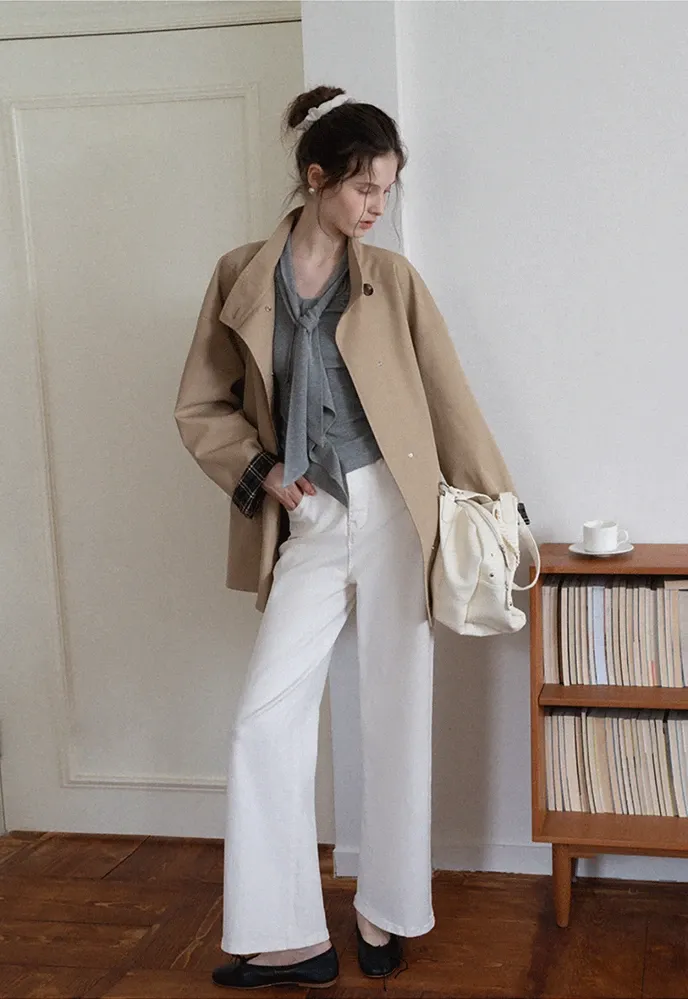 Wide Leg Jeans with Scarf Belt