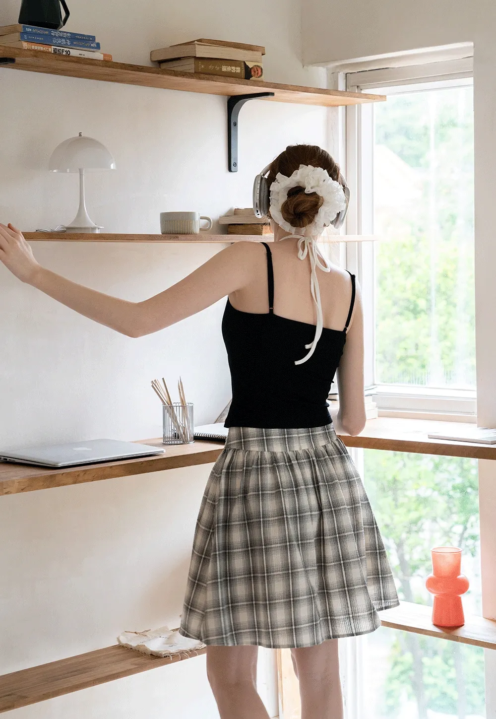 Women's Plaid Pleated Skirt