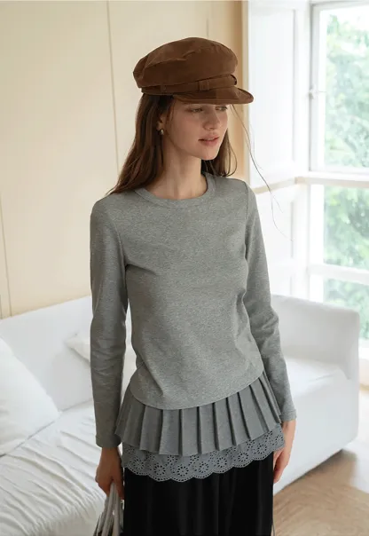 Basic Slim Fit Long Sleeve Top for Women