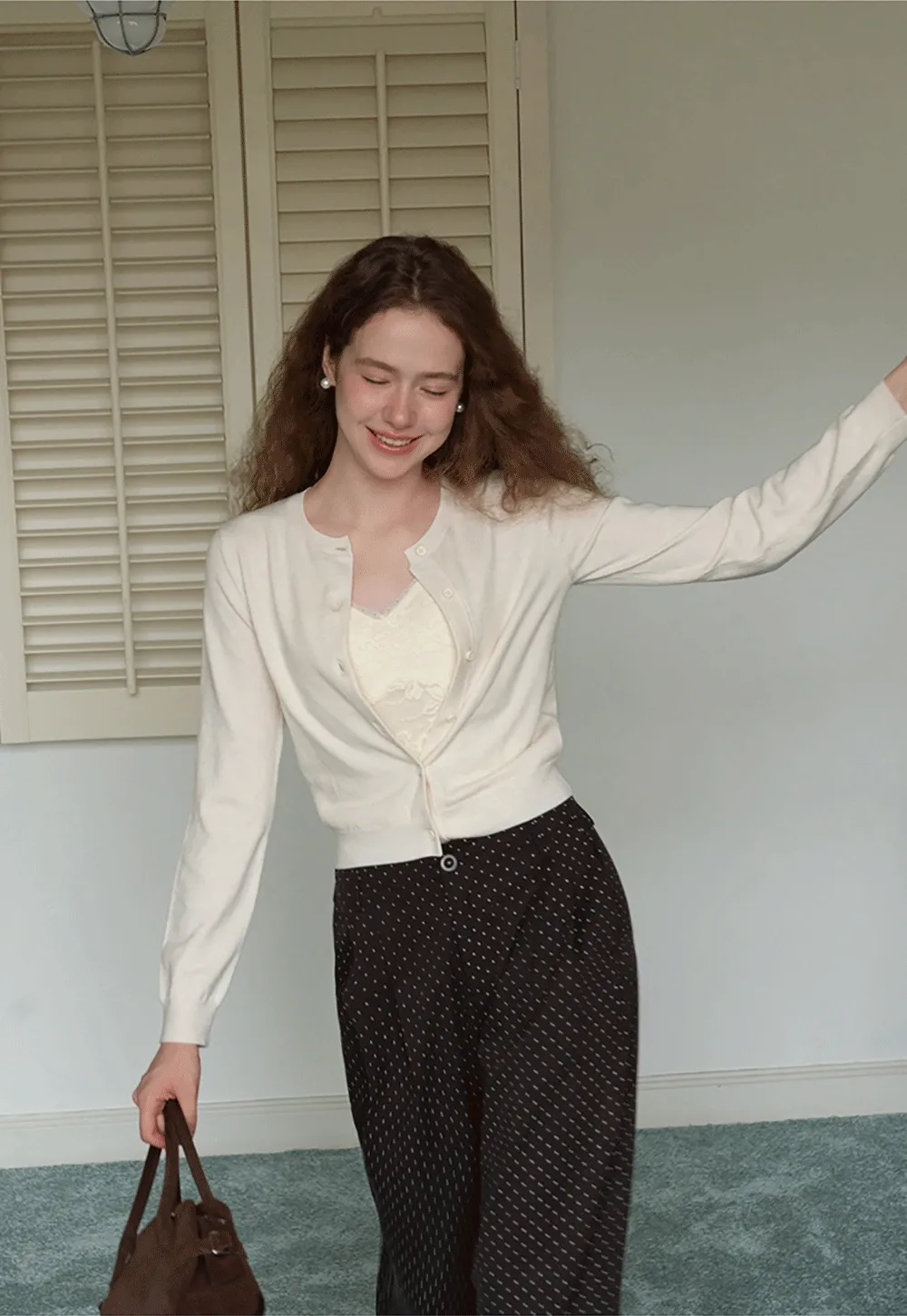 Womens Knit Button Down Cardigan