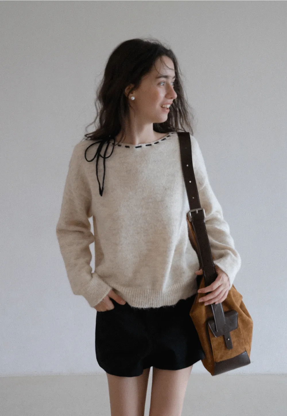 Bow Detail Knit Sweater