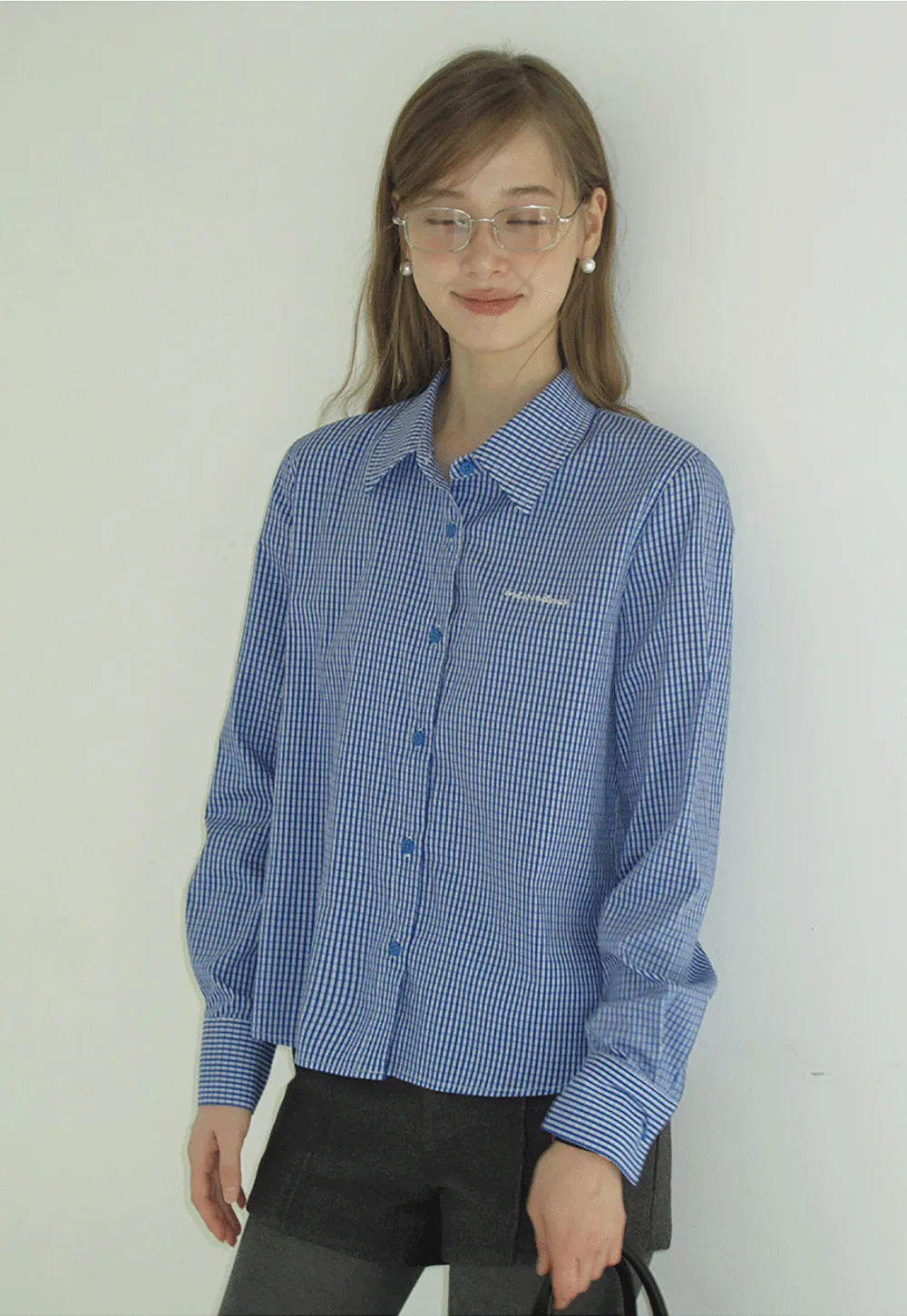 Blue Check Button Up Shirt