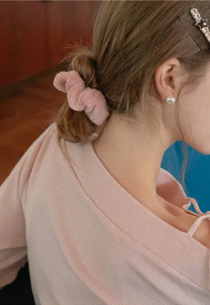 Faux Fur Scrunchie Set