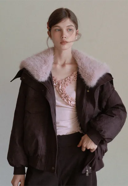 Ruffled V Neck Slim Fit Long Sleeve Tee