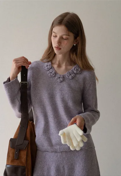 Solid Color Thick Knitted Finger Gloves