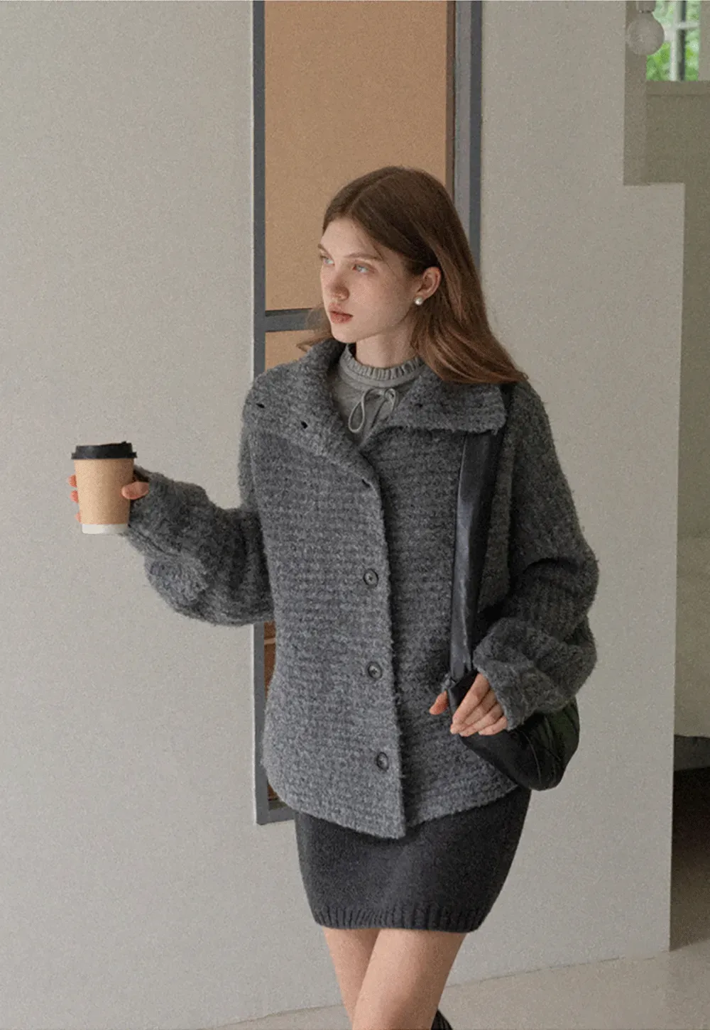 Ribbed Knit Mini Skirt