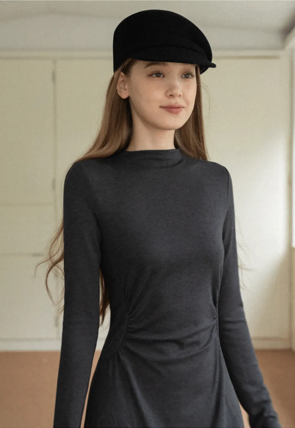 Wool Structured Newsboy Cap