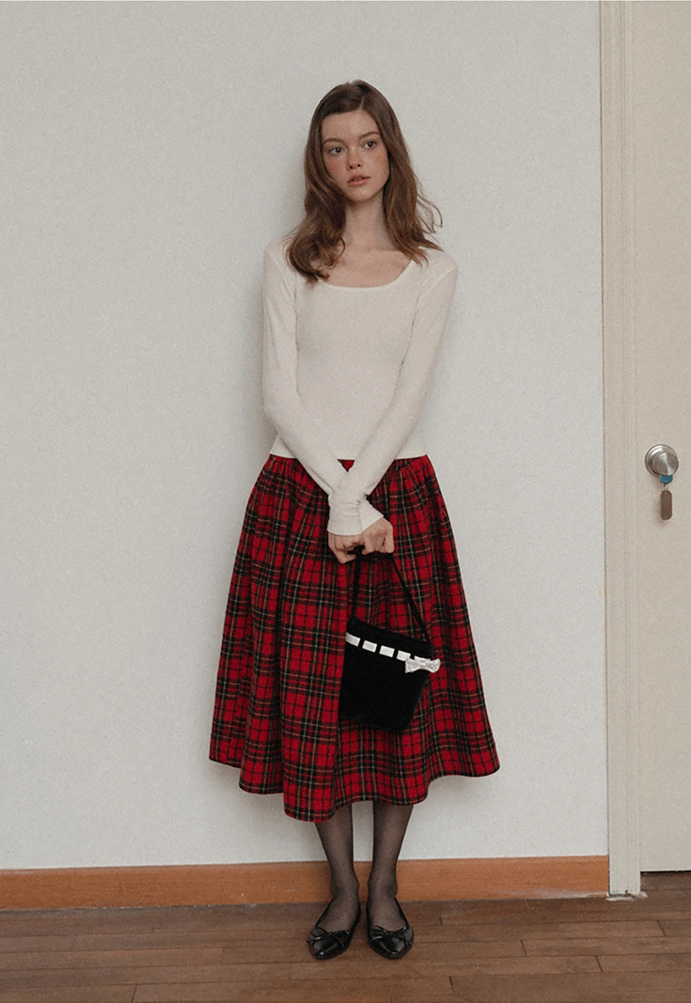 Women Casual Long Sleeve Top with Ribbed Design