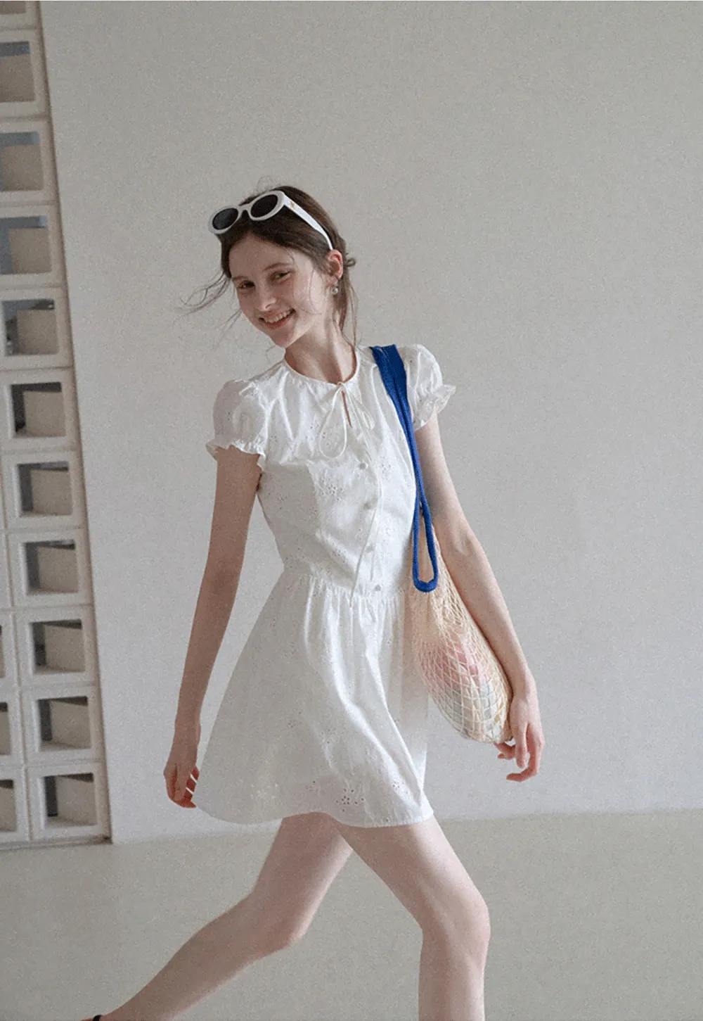 Women’s Sleeveless Eyelet Mini Dress