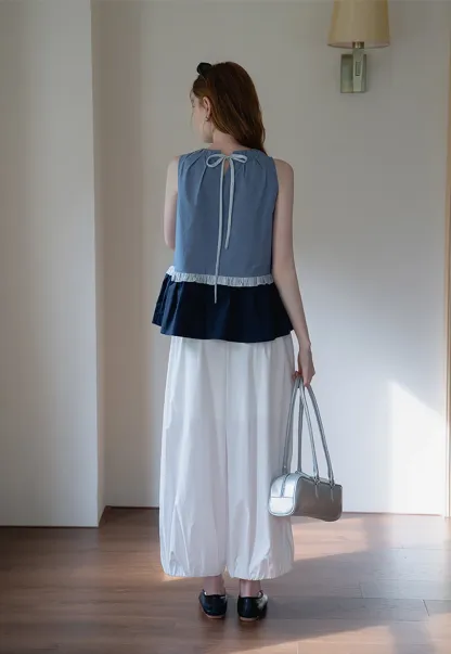 Women’s Layered Ruffle-Hem Sleeveless Vest