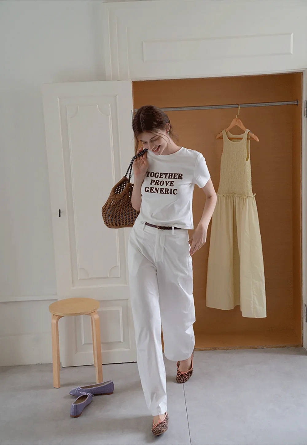 Women's Linen Pants with Detachable Flap