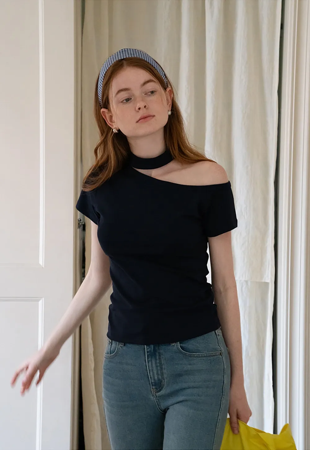 Asymmetrical Neckline Tee