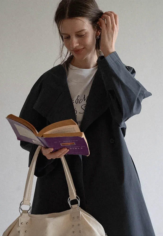 Relaxed Double-Breasted Trench Coat