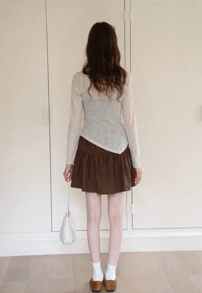 Wrap Tie Top & Tiered Cami Dress Set