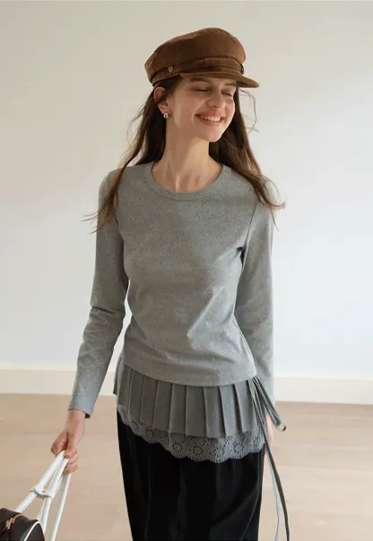 Basic Slim Fit Long Sleeve Top for Women