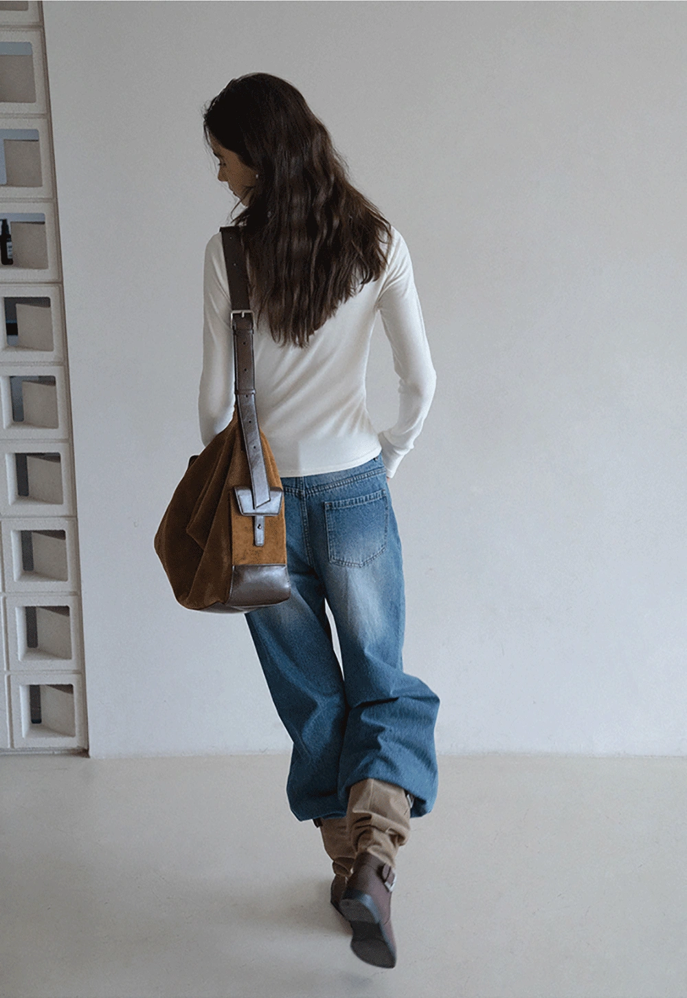 Womens Slim Fit White Long Sleeve Top