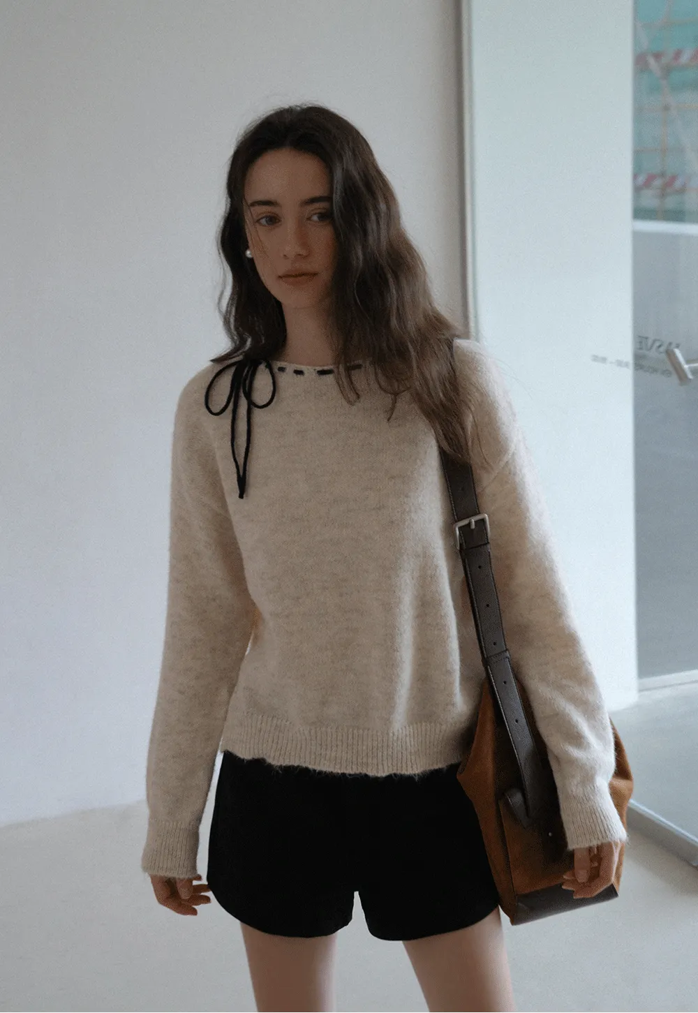 Bow Detail Knit Sweater