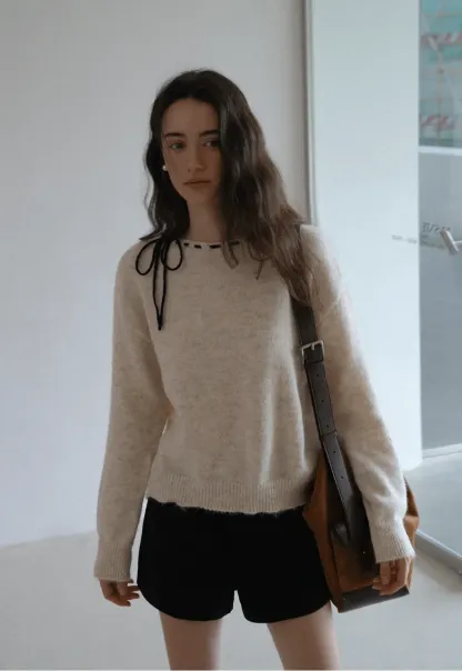 Bow Detail Knit Sweater