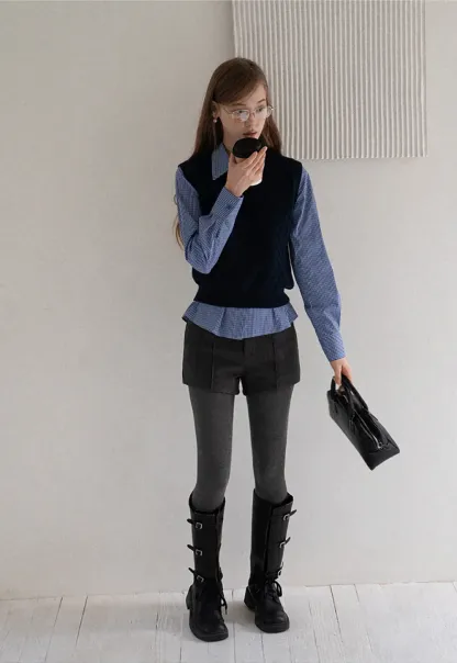 Blue Check Button Up Shirt