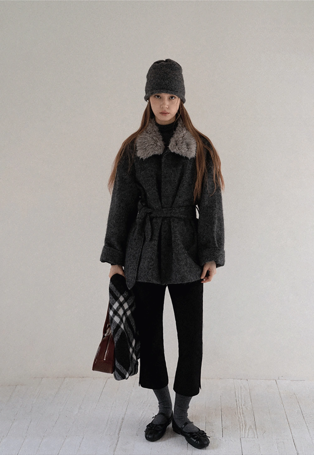 Women High Waist Slim Fit Trousers Minimalist Style