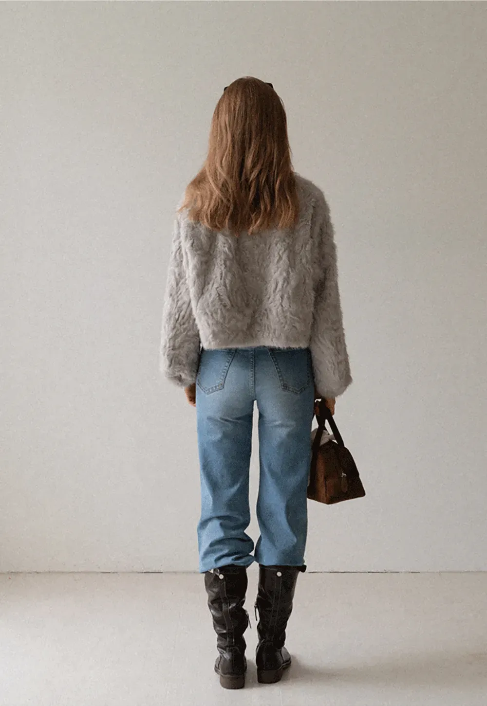 Toggle Closure Faux Fur Jacket