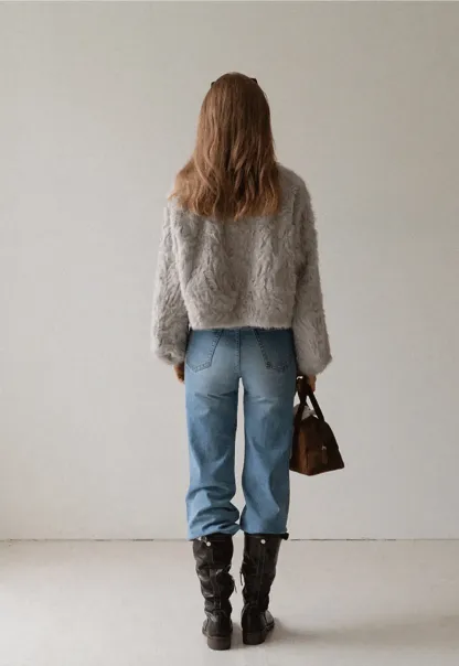 Toggle Closure Faux Fur Jacket