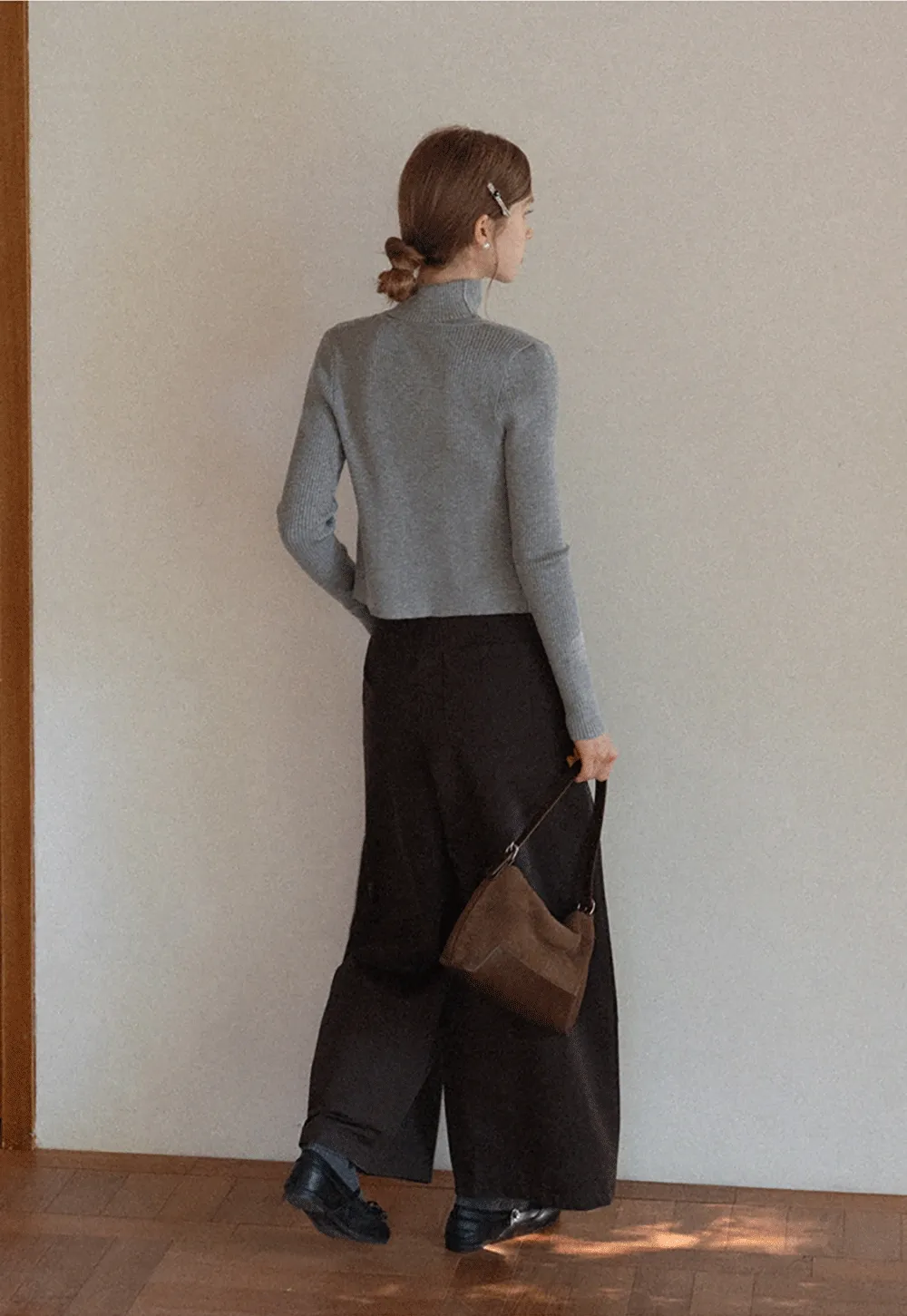 Turtleneck Tank and Long Sleeve Cardigan Set