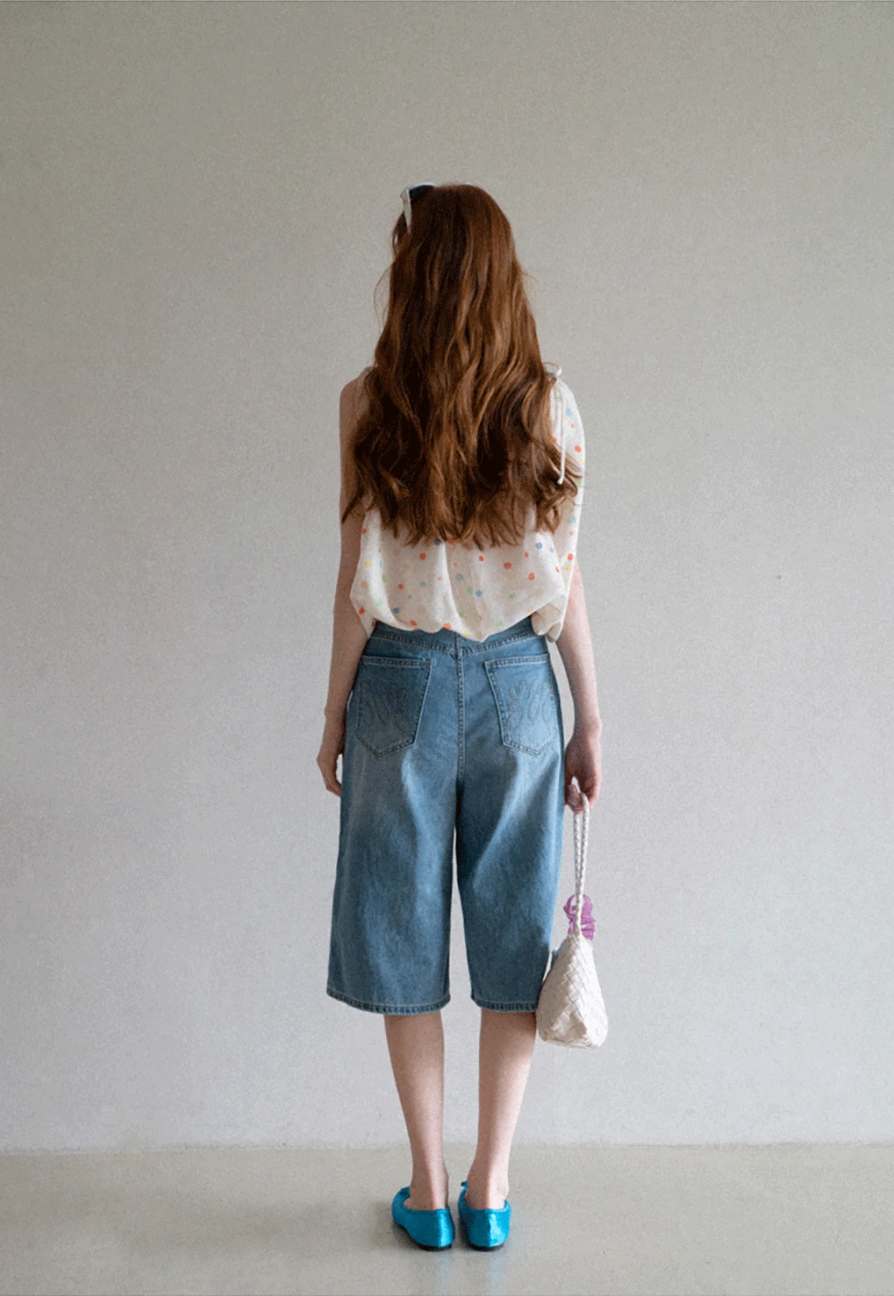 Polka Dot Sleeveless Tie Strap Top