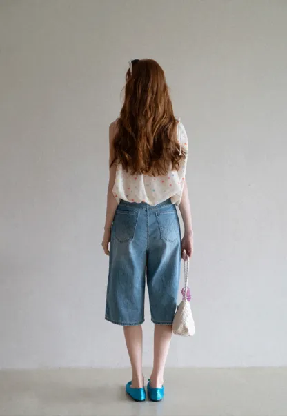 Polka Dot Sleeveless Tie Strap Top