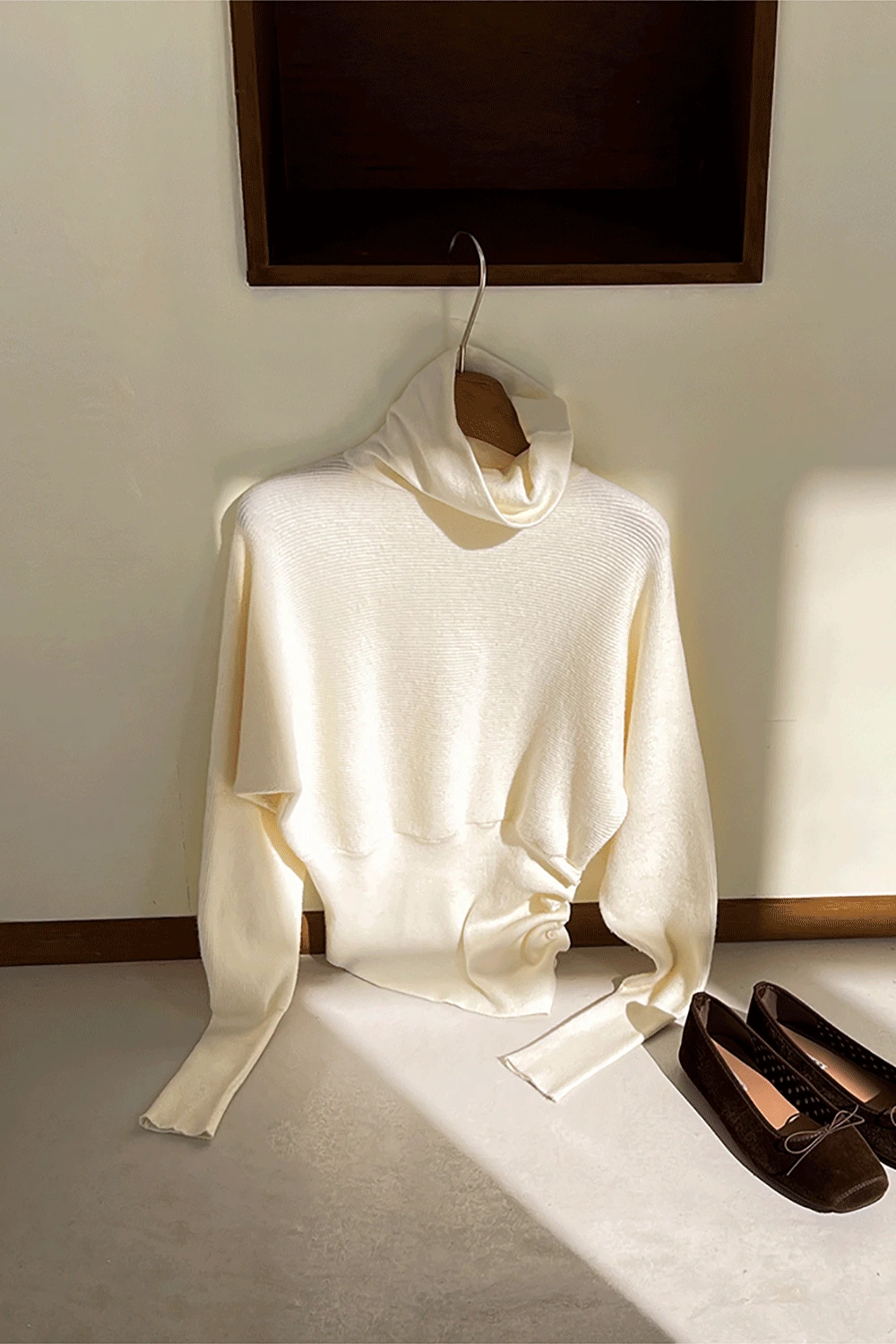 Elegant Knit Top & Flared Skirt Set