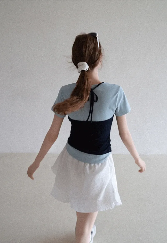 Women’s Asymmetrical Ruffle Mini Skirt