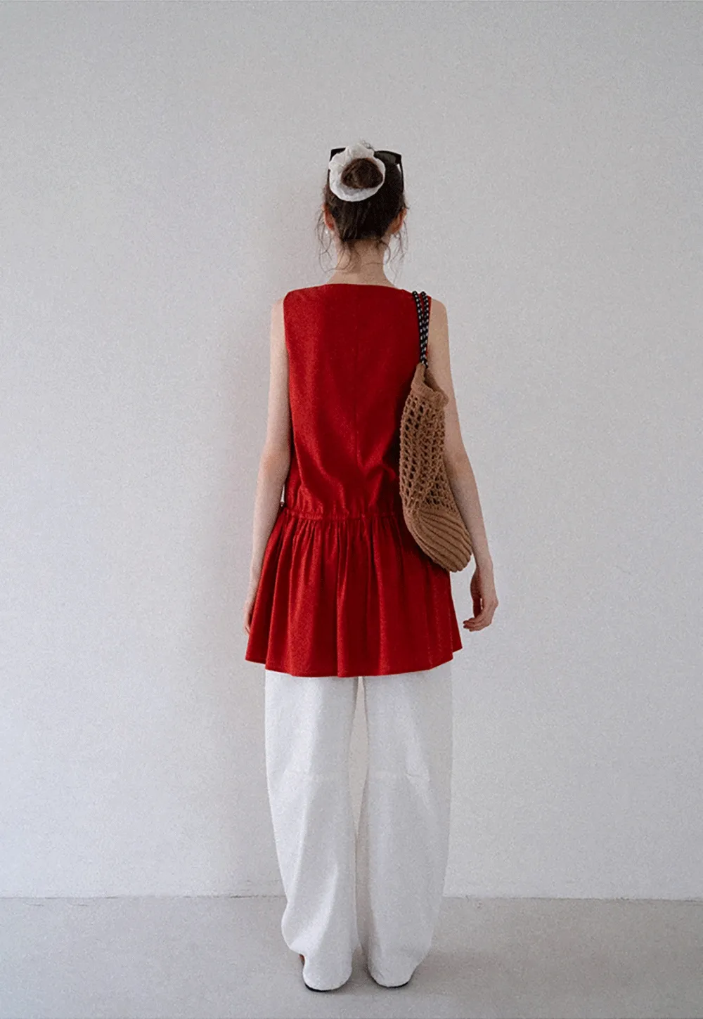 Buttoned Drop-Waist Sundress
