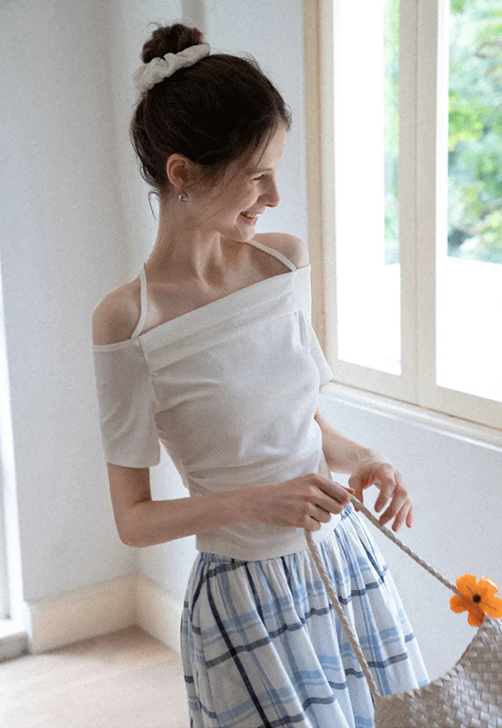 Strappy Off-Shoulder Tee