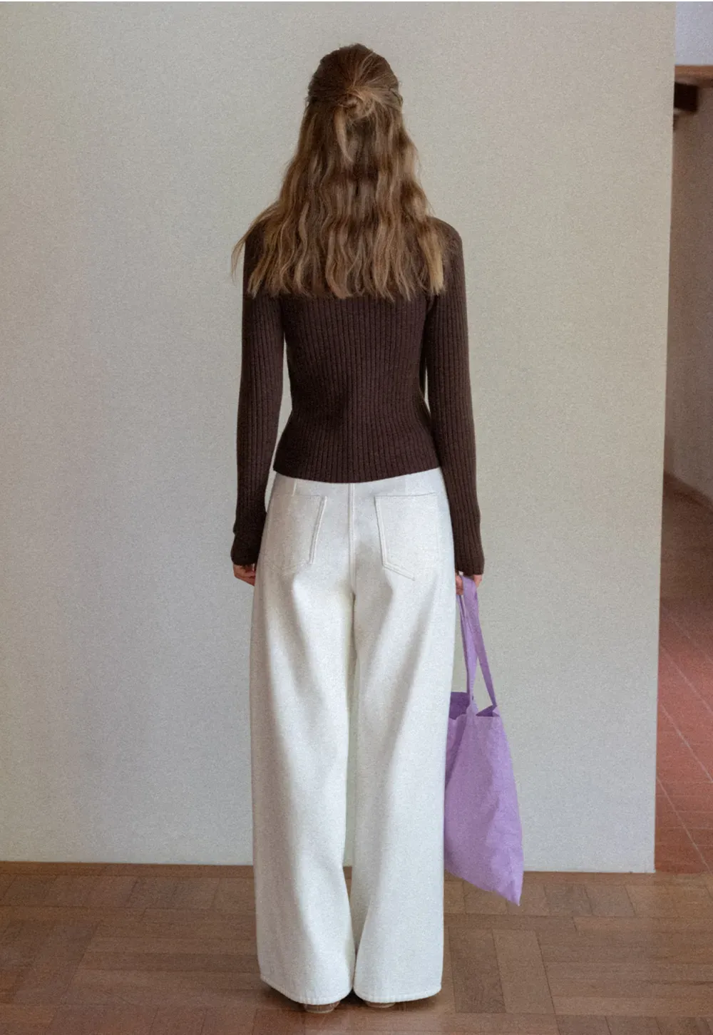 Ribbed Wrap Knit Top