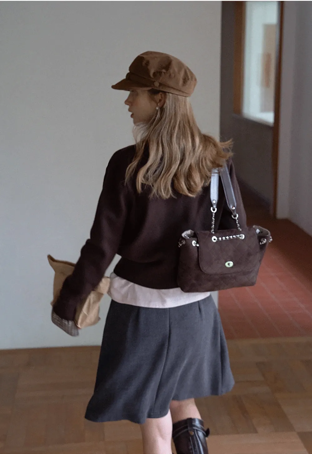 Womens V-Neck Knit Sweater