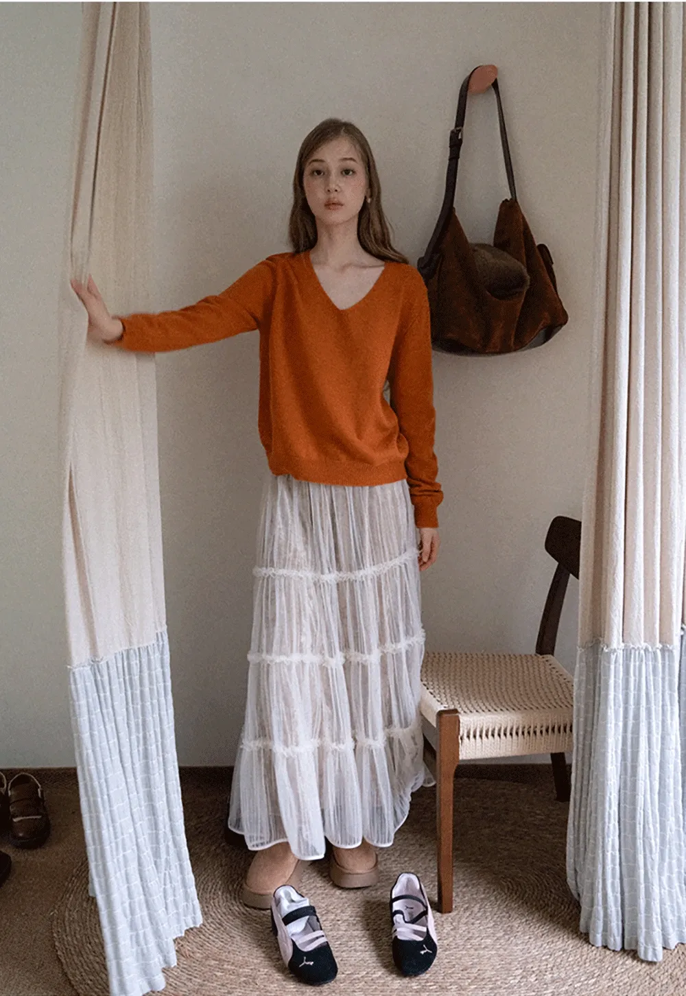 Women Romantic Layered Tulle Midi Skirt