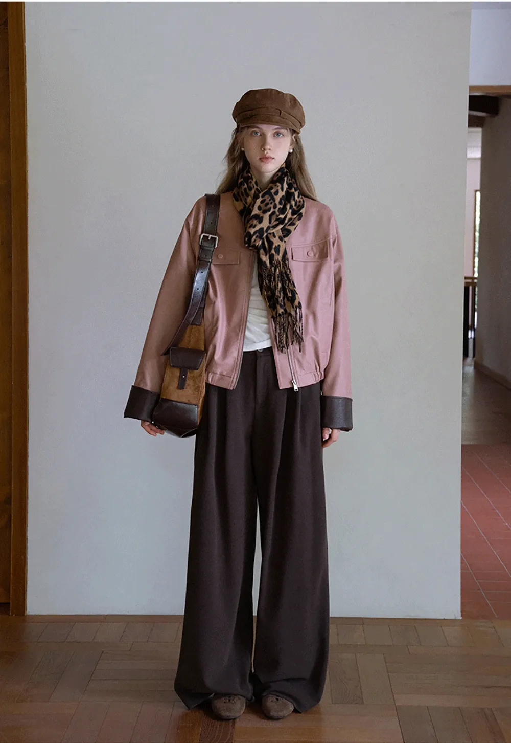 Leopard Print Tassel Scarf Warm Faux Cashmere