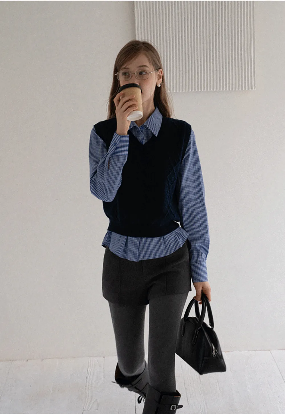 Blue Check Button Up Shirt