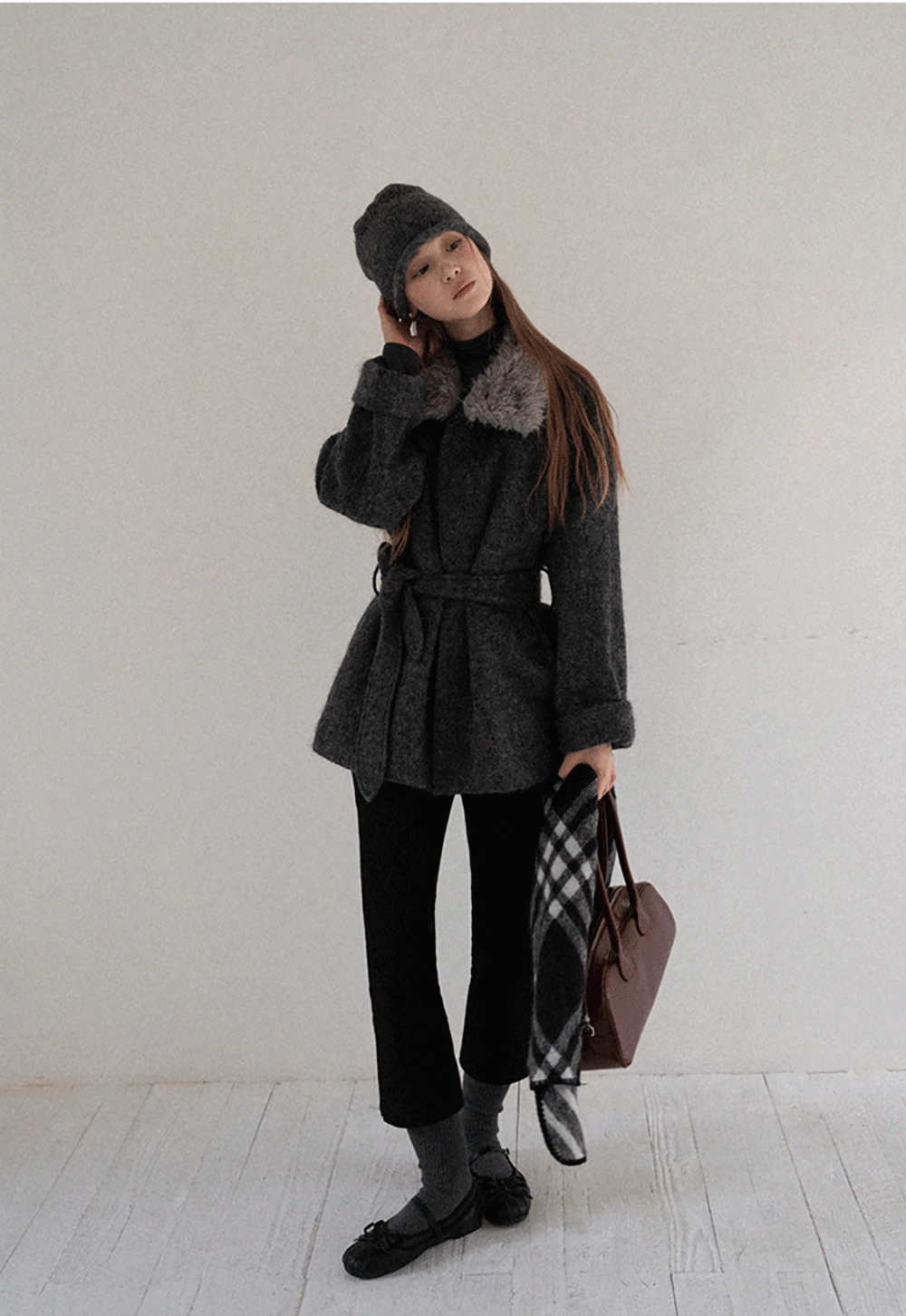 Women High Waist Slim Fit Trousers Minimalist Style